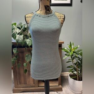 Loft green/white striped tank. Size small. NWT.